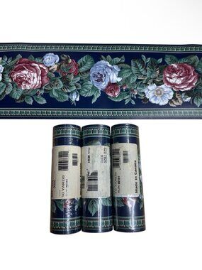 Vintage Wallpaper Border Floral French Cottage Core Victorian 3 Rolls NEW